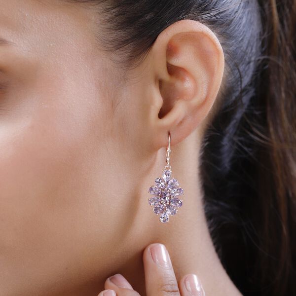 Rose de France Amethyst Ohrringe, 925 Silber ros&eacute;vergoldet ca. 9.27 ct image number 3