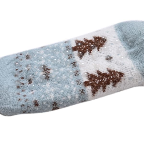 2er Set kuschelige Sherpa Socken, Tannenbäume image number 4