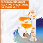 Galileo Thermometer mit schwimmenden Kugeln in Orange image number 3