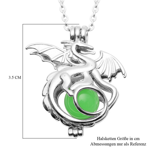 Drachen-Anh&auml;nger mit Kette 50 cm Edelstahl ca. 31,00 ct image number 5