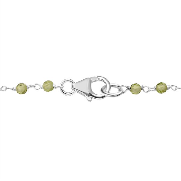 Natürliche Peridot-Kreuz-Anhänger-Halskette in Silber, 16,22 ct. image number 5