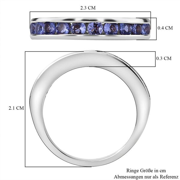 Tansanit Ring, 925 Silber rhodiniert - 0,92 ct. image number 7