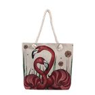 Jute Handtasche, Flamingo-Muster, 42x34 cm, Flamingo image number 0