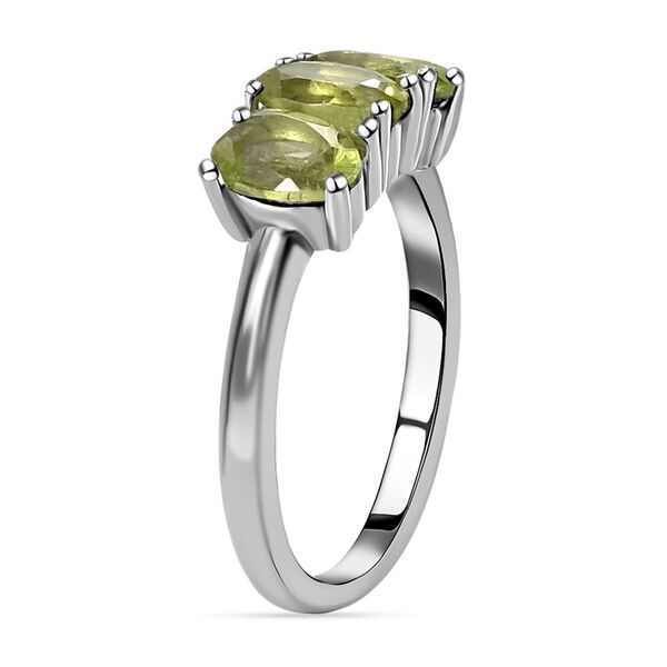 Nat&uuml;rlicher Peridot Ring, Edelstahl (Gr&ouml;&szlig;e 16.00) ca. 1.60 ct image number 5