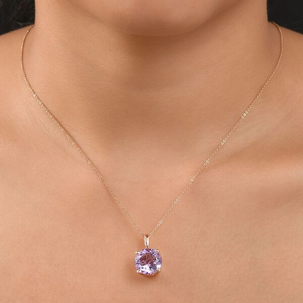 D&rsquo;Joy AA Rose De France Amethyst und Zirkon Anh&auml;nger - 5,92 ct. image number 2