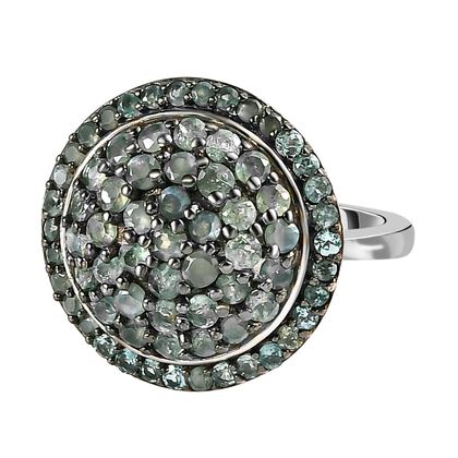 Alexandrit Ring, 925 Silber platiniert (Größe 19.00) ca. 2.70 ct