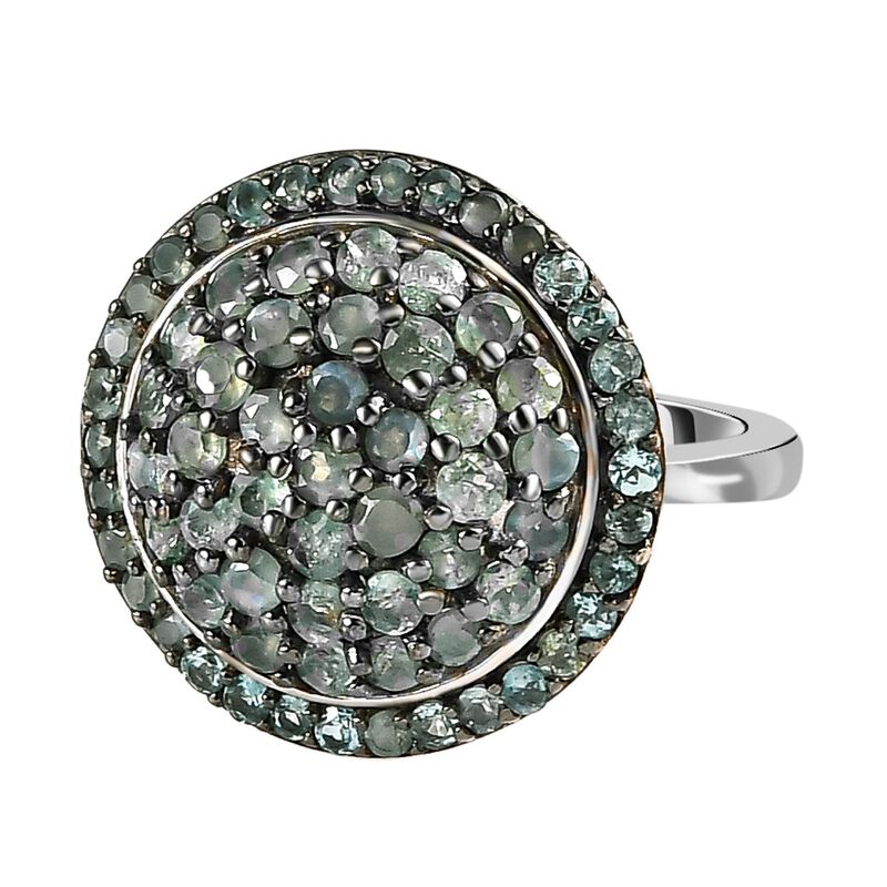 Alexandrit Ring, 925 Silber platiniert (Größe 19.00) ca. 2.70 ct image number 0
