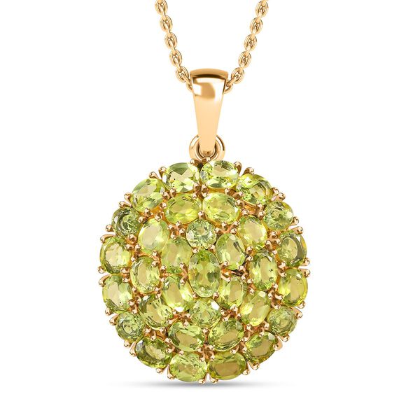 Nat&uuml;rlicher Peridot-Anh&auml;nger mit Kette, 50 cm - 10,82 ct.