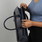 Handtasche aus echtem Leder mit Extra-Fach, Größe 13x38x30 cm, Dunkelblau image number 3