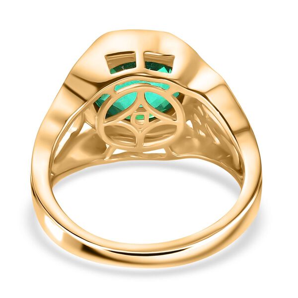 D&rsquo;joy Pfau Quarz Triplette Ring 925 Silber 750 Gelb Vergoldet (Gr&ouml;&szlig;e 16.00) ca. 3,41 ct image number 5