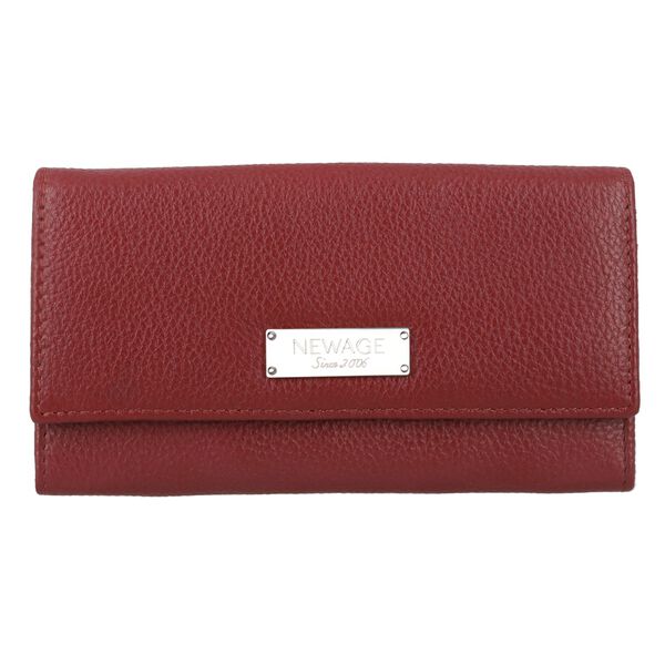 Moderne Geldbörse aus 100% echtem Leder mit RFID Schutz, 18.5x10cm, Rot image number 0