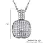 Weißer Diamant Anhänger mit Kette, 925 Silber platiniert, ca. 0.50 ct image number 6