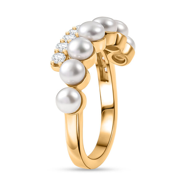 EverTrue S&uuml;&szlig;wasser Perle und Zirkon Ring image number 4