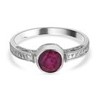 Royal Bali - Afrikanischer Rubin (Fissure gefüllt) Ring 925 Silber (Größe 16.00) ca. 2.05 ct