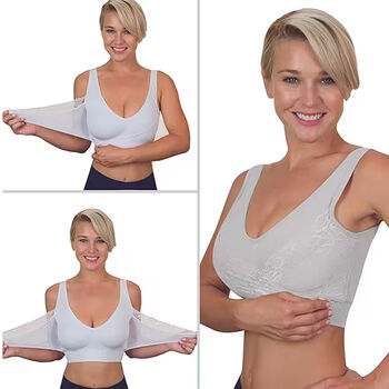 COMFORTISSE 3er-Set Komfort BH, Push-up Design,   Schwarz, Beige und Wei&szlig;, Gr&ouml;&szlig;e L