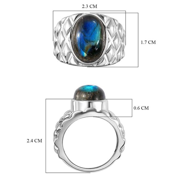 Labradorit Ring Messing (Größe 16.00) ca. 6,95 ct image number 8