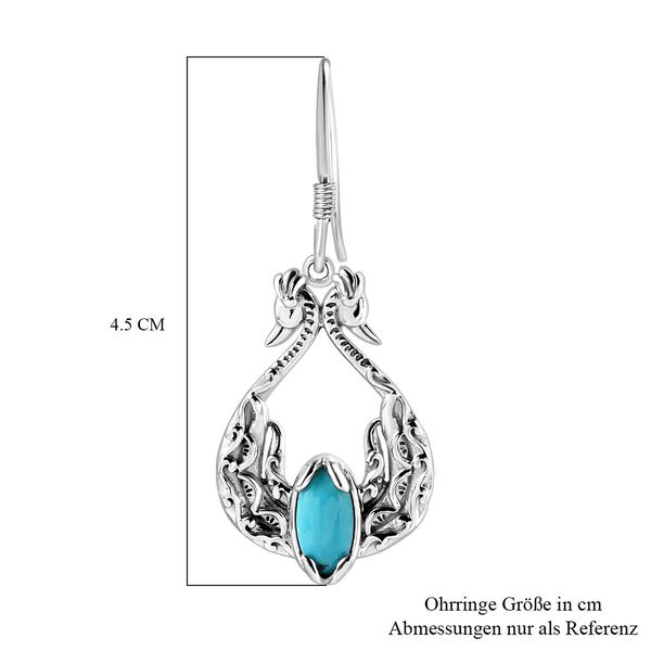 Sleeping Beauty Türkis Ohrringe - 2,30 ct. image number 6