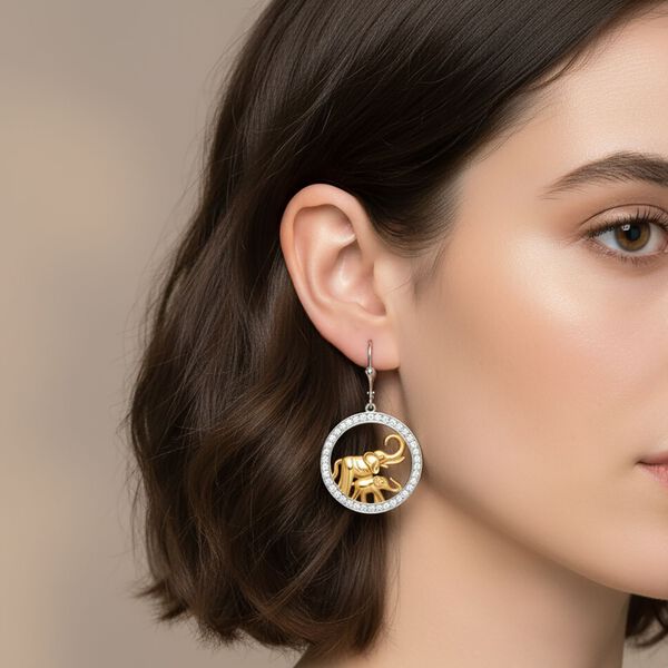 LUSTRO STELLA wei&szlig;e Zirkonia Ohrringe image number 2