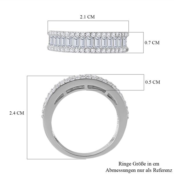Lustro Stella - Wei&szlig;er Zirkonia Ring, 925 Silber rhodiniert (Gr&ouml;&szlig;e 17.00) ca. 2.73 ct image number 5