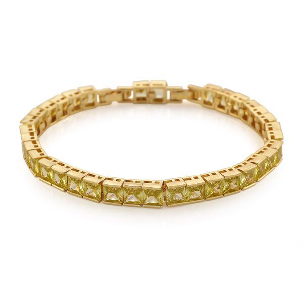 Weißer Kristall Armband ca. 18 cm Std Gelb 10.00 ct image number 0