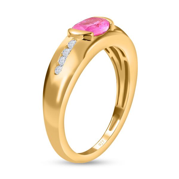 Ilakaka rosa Saphir und Zirkon-Ring - 1,23 ct. image number 5
