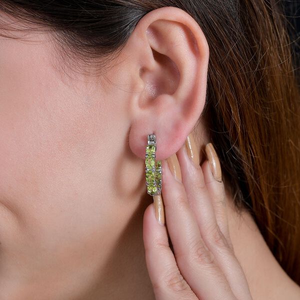 Peridot Ohrringe  Edelstahl ca. 6,43 ct. image number 3