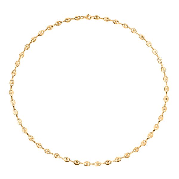 3er Set - Kugelkette 40 cm,  Gliederkette 45 cm, Ankerkette 55 cm, Edelstahl, Goldfarben image number 8