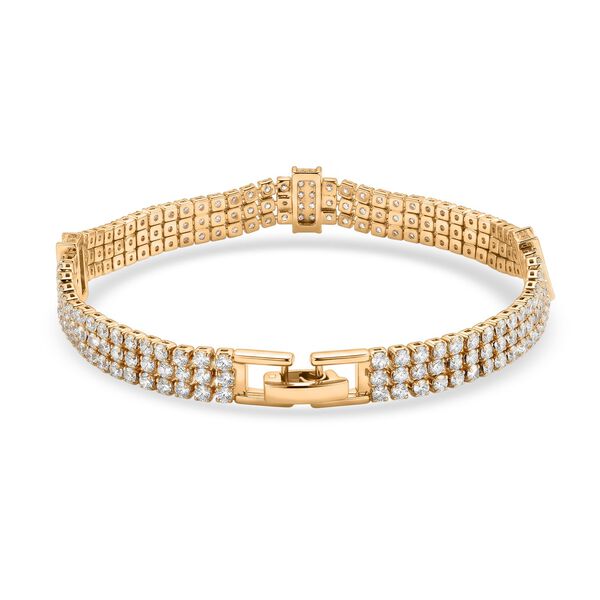 Wei&szlig;er Zirkonia Armband ca. 19 cm Nickelfreies Messing 10.00 ct image number 3