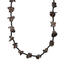 Rauchquarz und schwarze Spinell 91cm Halskette - 280 ct.