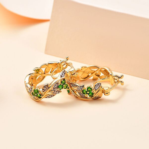 ALLORO AA Nat&uuml;rliche Chromdiopsid-Ohrringe - 0,47 ct. image number 8