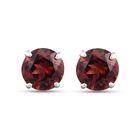 Rote Granat Ohrringe, 925 Silber ca. 1.22 ct