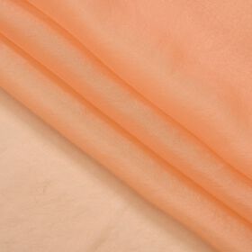 LA MAREY - 100% Maulbeeren-Seidenschal, Chiffon, 110x180 cm, pastellorange