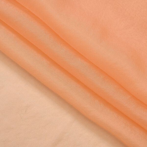 LA MAREY - 100% Maulbeeren-Seidenschal, Chiffon, 110x180 cm, pastellorange image number 4