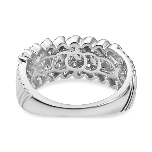 LUXURIANT SGL zertifizierter VS-EF Labor Diamant Ring, 925 Silber rhodiniert - 1 ct. image number 6