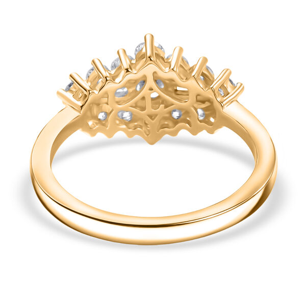 LUXURIANT DIAMANT - Lab Grown Diamant SI-GH Ring 925 Silber 750 Gelbgold Vermeil (Größe 17.00) ca. 1.00 ct image number 6