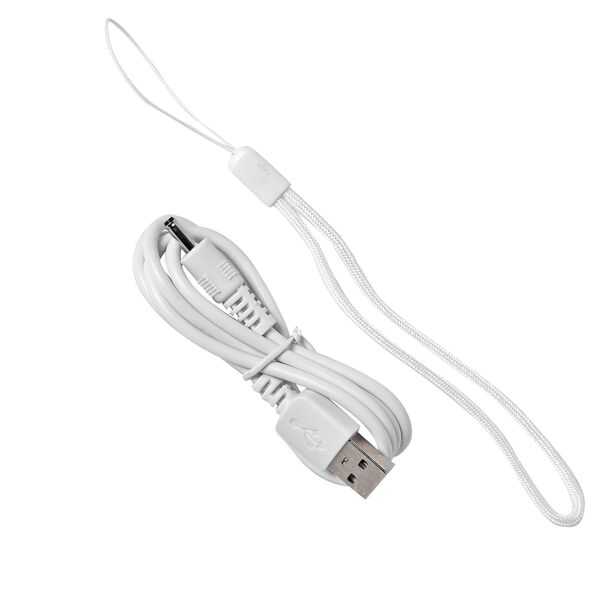 Wiederaufladbarer tragbarer Mini-Ventilator, 3 Gebläsestufen, inkl. Batterie, Weiß-Hellblau image number 5