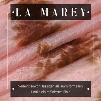 LA MAREY - 100% Maulbeeren-Seidenschal, Chiffon, 110x180cm, Lila und braun