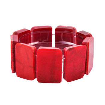 Royal Bali Kollektion - flexibles Schwamm-Korallen-Armband, ca. 19 cm