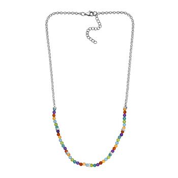 Multi-Edelstein-Halskette, 45 cm  19,98 ct.