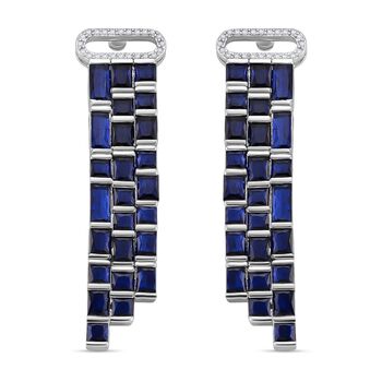 Wei&szlig;er Zirkonia, Glas Ohrringe, Nickelfreies Messing, Silberfarben