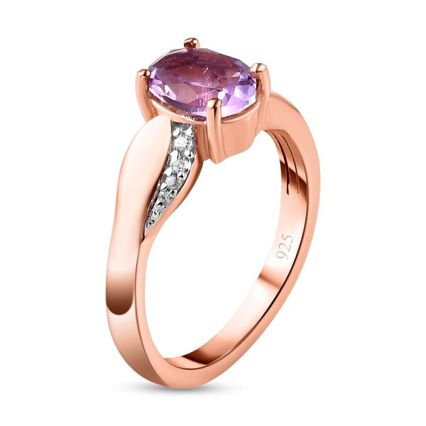 Rose De France Amethyst und Zirkon-Ring - 1,19 ct. image number 5
