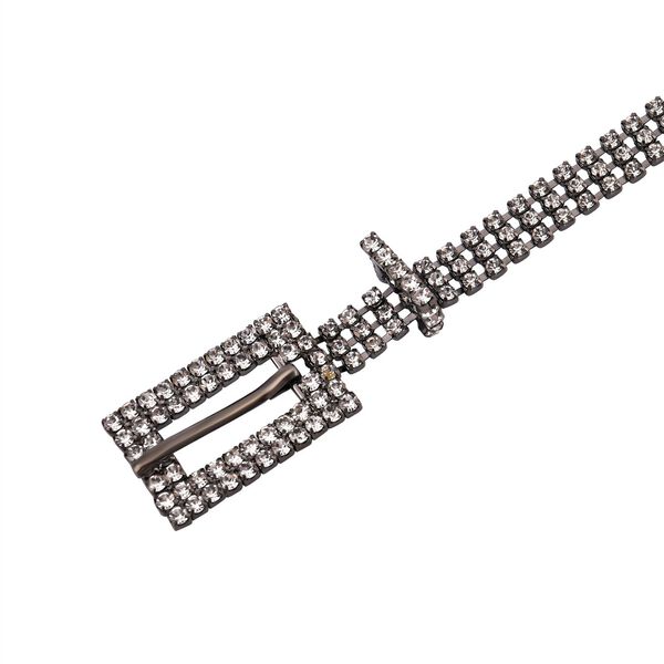 Kristall G&uuml;rtel, L120cm, schwarz image number 4