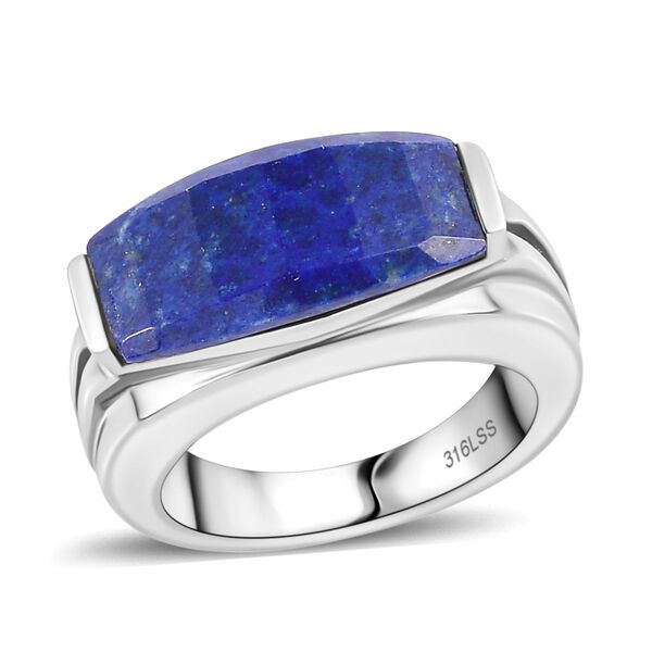 Lapislazuli Ring 316L Edelstahl , (Größe 16.00), ca. 4.86 ct image number 4