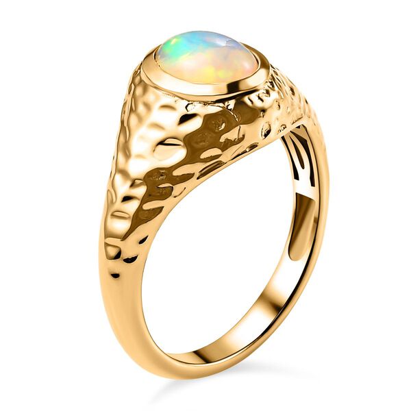 Natürlicher, äthiopischer Welo Opal-Ring, 925 Silber vergoldet  ca. 0,76 ct image number 5