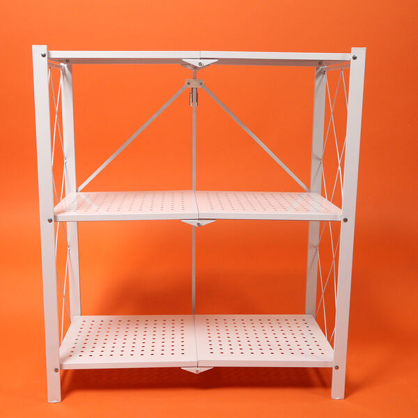 3-lagiges Lagerregal aus Eisen, 70x30x86 cm, Wei&szlig; image number 2