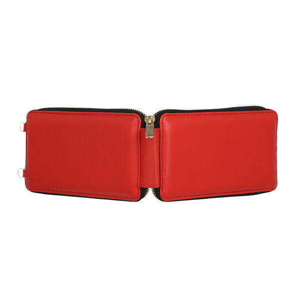 100% Leder Brieftasche, RFID geschützt, Größe 17,7x2,5x10 cm, Rot image number 4