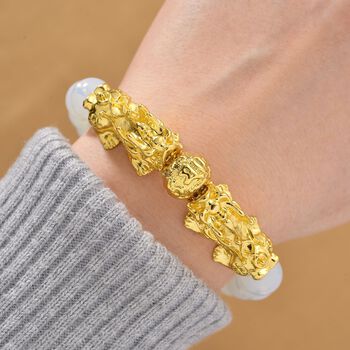 Opalit Flexibles Pixiu Armband, vergoldet ca. 150.00 ct