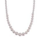 Wei&szlig;e Muschelkernperle Halskette ca. 50 cm Reiner Edelstahl