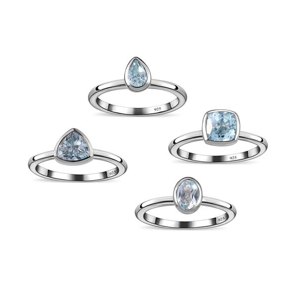 Himmelblauer Topas Ringset, ca. 2.79 ct image number 5