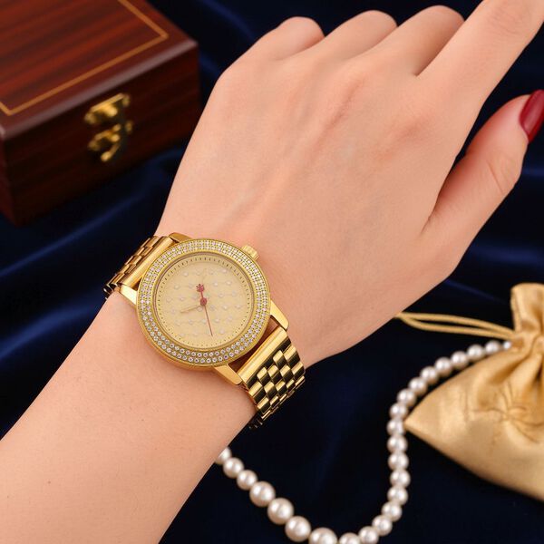 WILLIAM HUNT - Moissanit Uhren 8.5 cm 316L Edelstahl IP-Gelbbeschichtung image number 2